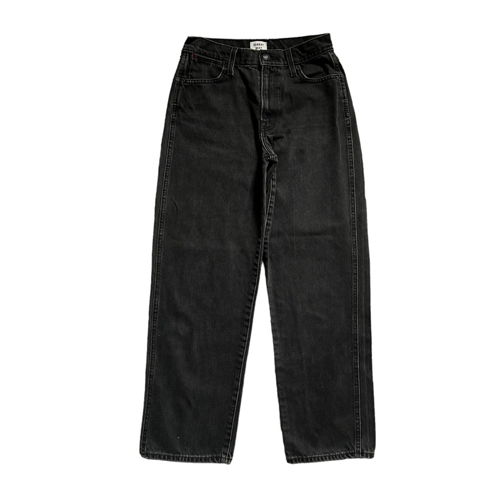 Sunday Best Aritzia Go Off Dad Jeans Black High-Rise Baggy Relaxed Denim Size 24